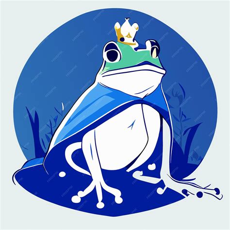 Premium Vector | Frog prince vector illustration flat