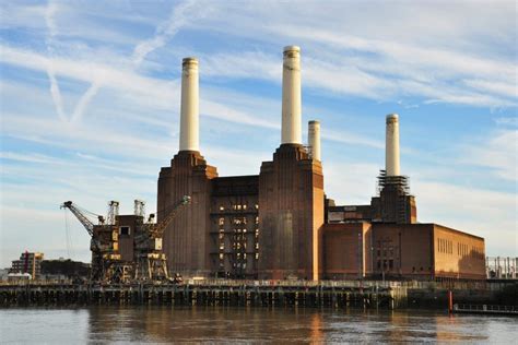 Painting of The Reconstructed Chimneys at Battersea Power Station