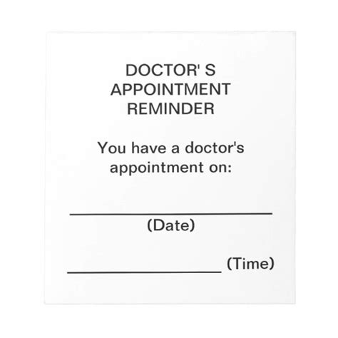 Doctor's Appointment Reminder Notes | Zazzle.com