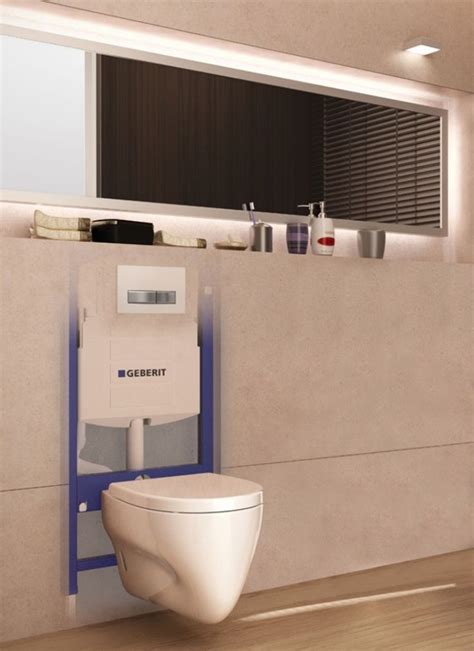 Geberit in-wall flush toilet tank system for wall-hung toilet ...