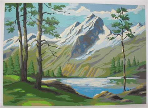 Paint by Number Painting Landscape of Mountains by MicheleACaron, $39. ...