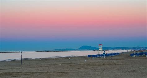 HD wallpaper: italy, senigallia, beach, pink, sea, seascape, sunset ...