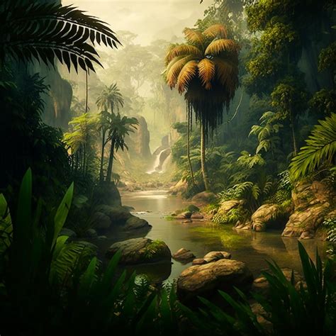 Premium AI Image | Beautiful Rainforest Landscape