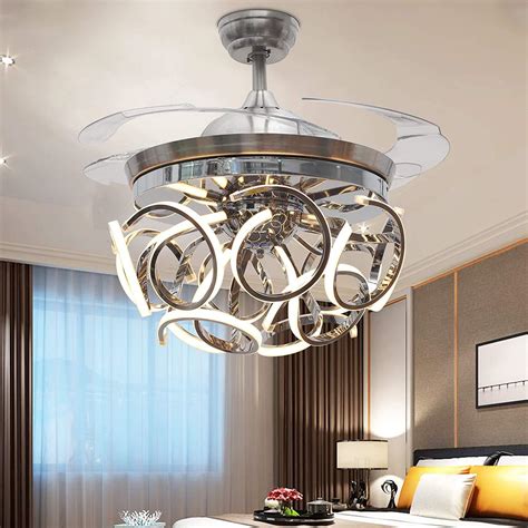 Orillon 42'' Modern Ceiling Fan Light with 9 Spiral Light Strip ...