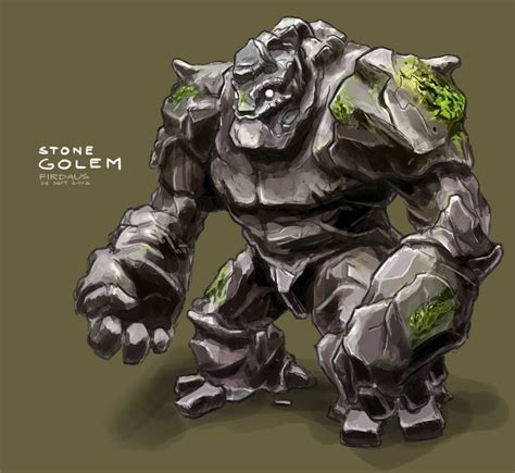 Stone Golem by freakyfir on DeviantArt