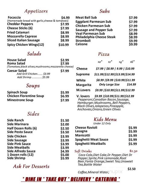 Online Menu of Roma Italian Restaurant, Beeville, TX