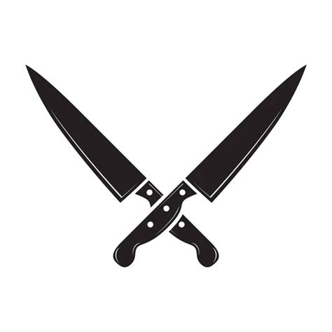 Crossed Knives Icon Knife Chef Kitchen Symbol Flat Isolated Vector Stock Vector Image by ...