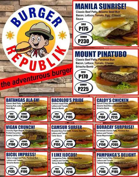 Burger Republik Menu, Menu for Burger Republik, Don Jose, Santa Rosa - Zomato Philippines