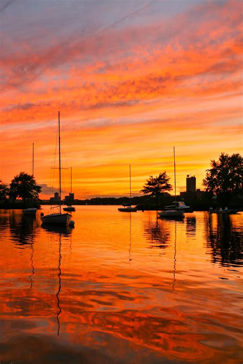 Light. Places. Time.: Sunset. Charles River. Boston. Massachusetts.