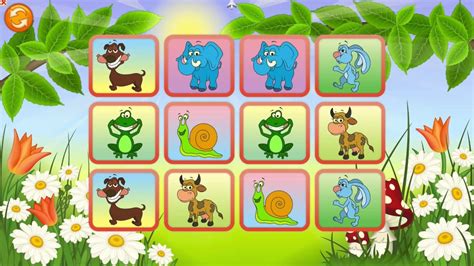 Animales encuentra las parejas Juego Game Animals - YouTube