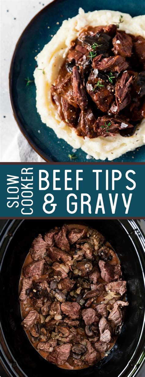 Beef Tips and Gravy Slow Cooker - Easy Peasy Meals