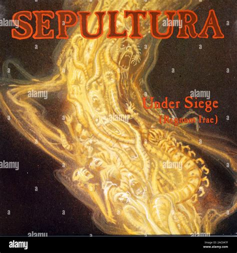 SEPULTURA Under Siege - Vintage vinyl album cover Stock Photo - Alamy