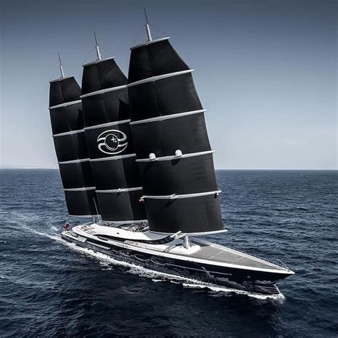 The largest sailing yacht in the world - the 106.7m/350ft S/Y BLACK PEARL designed by ...