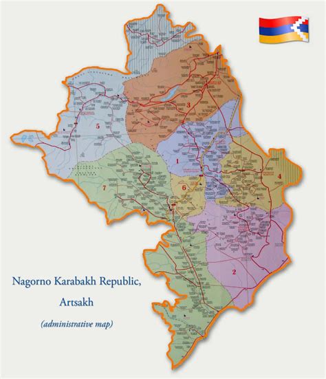 Map of Nagorno-Karabakh Republic Artsakh - Karabakh • mappery