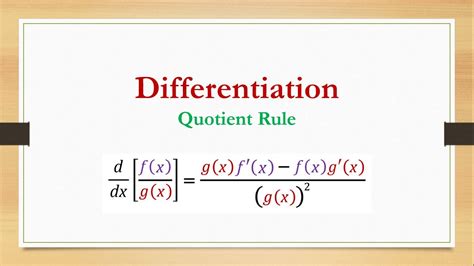 Quotient Rule Derivative