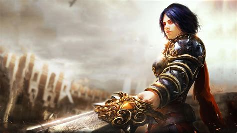 I made a Bellona wallpaper from one of the Chinese adds for smite and ...