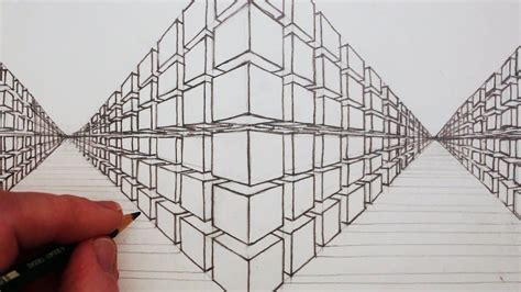 How to Draw a 3D Cube in Two-Point Perspective in 2020 | Perspective ...