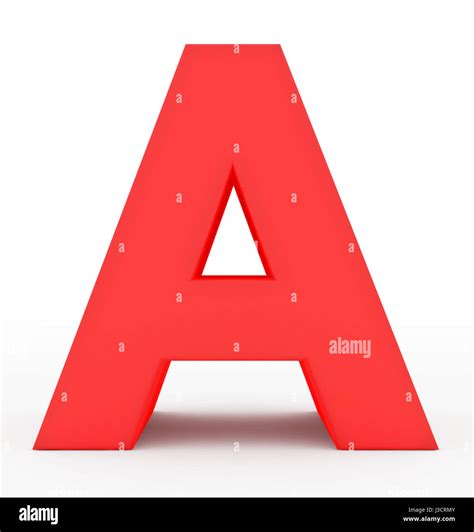 letter A 3d red isolated on white - 3d rendering Stock Photo - Alamy