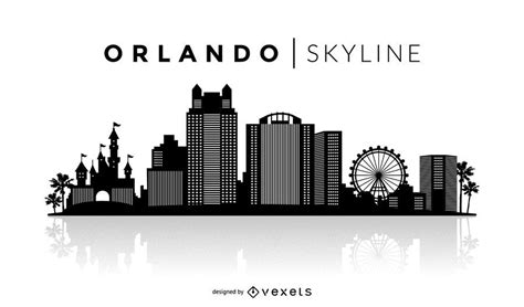 Orlando skyline silhouette design. You can see the most important ...