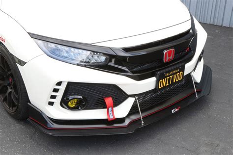 APR Performance Honda Civic Type R with OEM Lip Front Wind Splitter ...