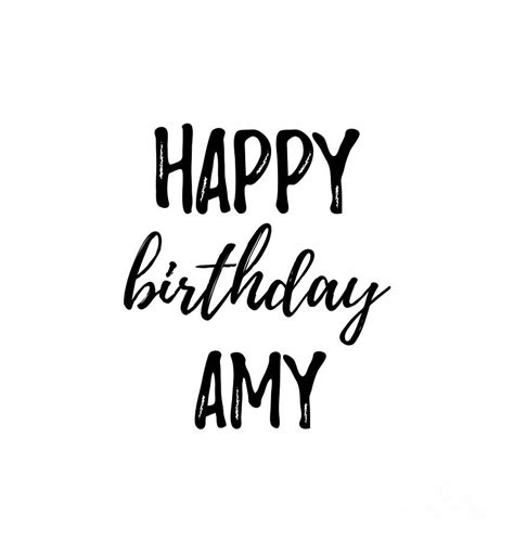 Happy Birthday Amy Digital Art by Funny Gift Ideas | Pixels