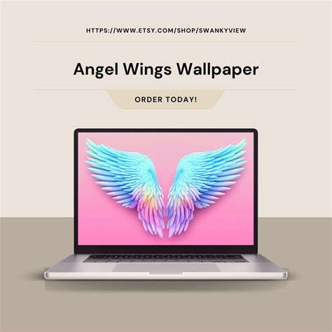 Angel Wings Wallpaper Digital Art Print AI Generated Wall - Etsy