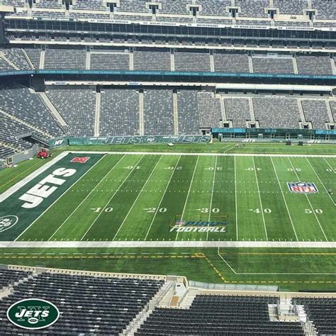 the new york jets football field at metlife stadium