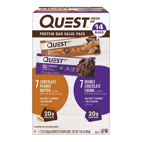 Quest Nutrition Chocolate Peanut Butter and Double Chocolate Chunk ...