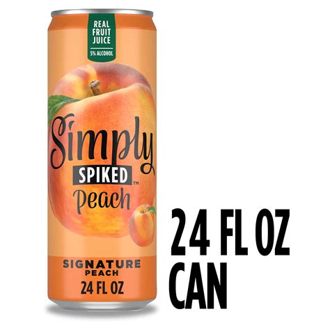 Simply Spiked Peach, 24 fl oz Can, 5% ABV - Walmart.com