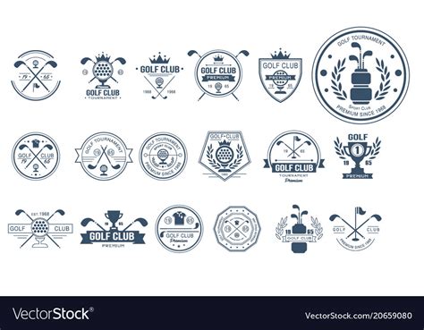 Set of vintage logos for golf club Royalty Free Vector Image