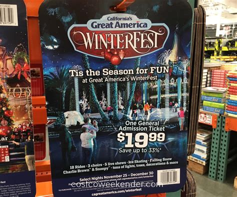 California's Great America WinterFest 2016 General Admisssion Ticket ...