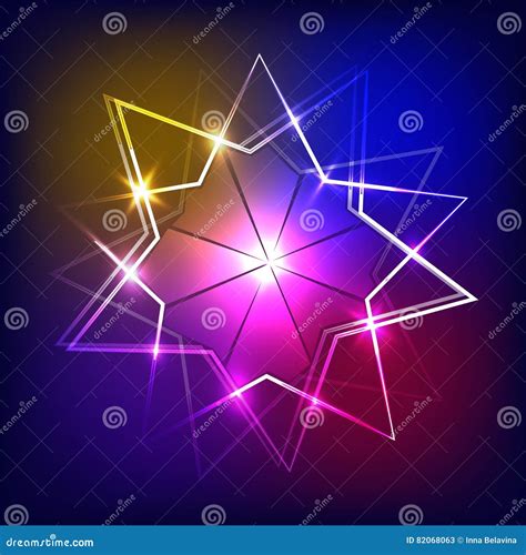 Background with Neon Banner. Illustration. Stock Illustration ...