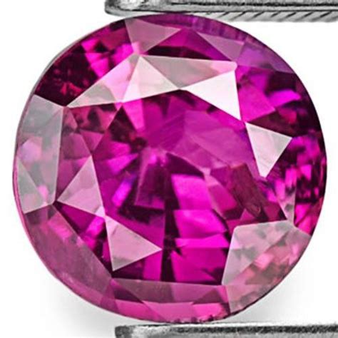 Tanzania Ruby, 2.58 Carats, Deep Reddish Purple Round