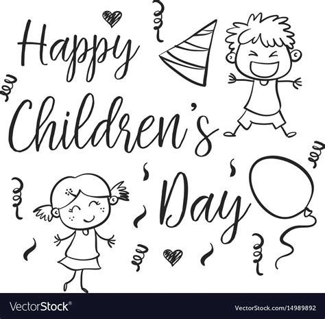 Happy childrens day with kid character vector art. Download a Free Preview or High Quality Adobe ...