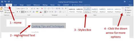 Headings in Microsoft Word – PC | Center for Academic Innovation