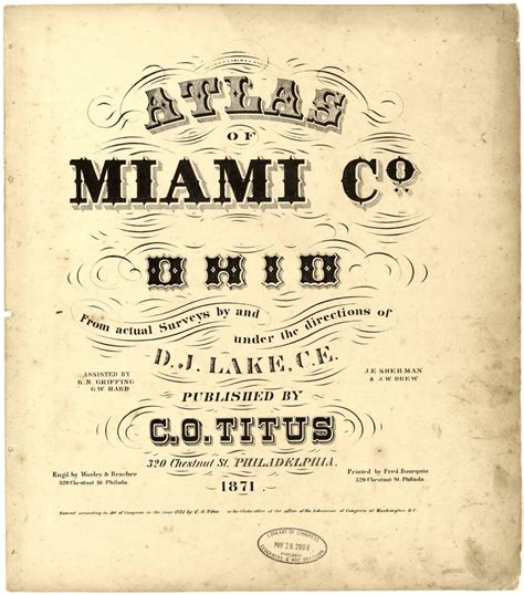 Map, Available Online, 1870 to 1879, Atlas of Miami Co., Ohio (g4083mm.gLA-00165/) | Library of ...