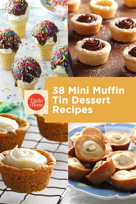 Mini Cupcake Pan Desserts, Muffin Tin Desserts, Bite Size Desserts, Desserts To Make, Finger ...