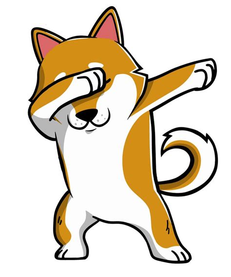 Funny Shiba Inu Dabbing Sticker by BarkTrends - White - 3"x3" | Shiba ...