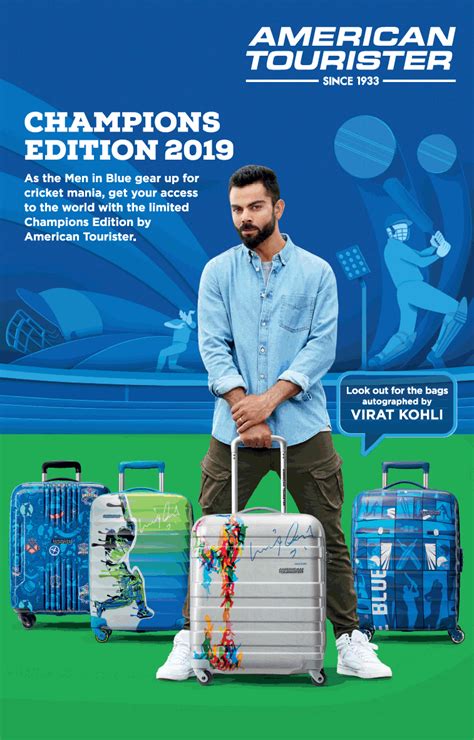 American Tourister Look Our For The Bags Autographed By Virat Kohli Ad ...