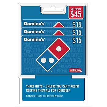 $15 Domino's Pizza Gift Card, 3 pk. | BJ's Wholesale Club