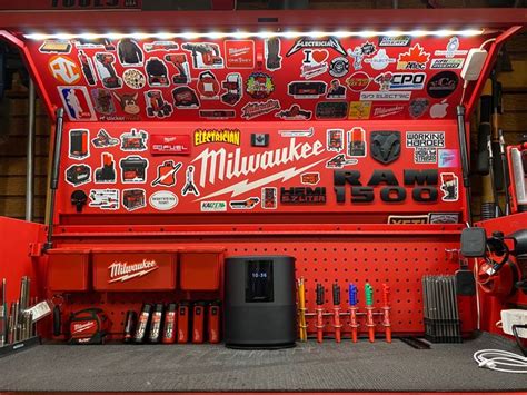 Stickers!! | Work truck organization, Milwaukee tool box, Milwaukee tools