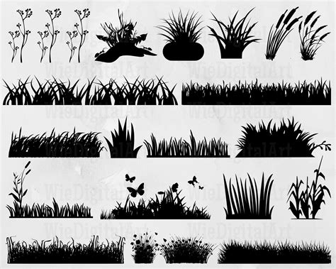 Grass Svg Grass Silhouette Grass Svg Bundle Wild Grass Svg Design Wild Grass Cut File Wild Grass ...