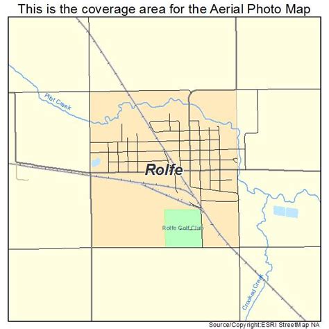 Aerial Photography Map of Rolfe, IA Iowa