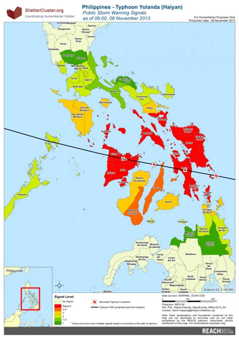 Philippines: Typhoon Yolanda (Haiyan) Public Storm Warning Signals (8 November 2013 ...