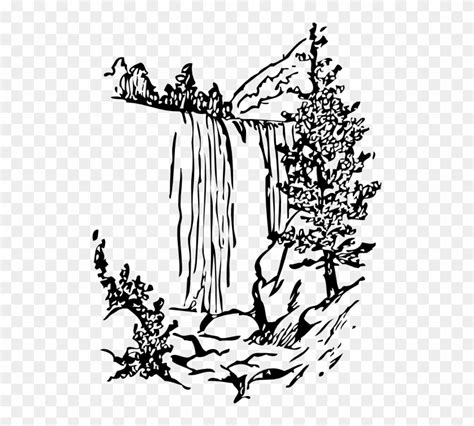 Waterfall - Clipart - Nature Black And White Cliparts - Free Transparent PNG Clipart Images Download