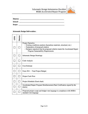 Aia Schematic Design Deliverables Checklist