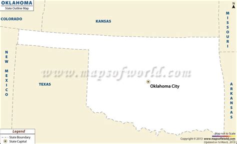 Oklahoma Map Outline | Blank Map of Oklahoma