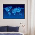 Integrated Circuit World Map Wall Art | Digital Art