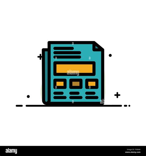 Report, Paper, Sheet, Presentation Business Flat Line Filled Icon Vector Banner Template Stock ...