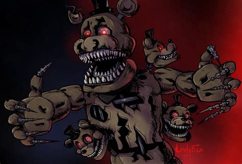 Nightmare Freddy fanart - it's been sitting on my hard drive for a while so I finally finished ...